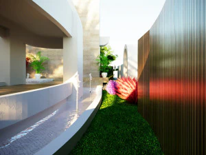 Modern villa curves 411 3D Model
