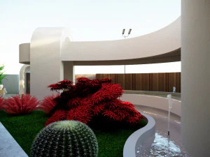 Modern villa curves 411 3D Model