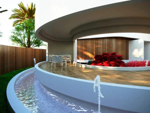 Modern villa curves 411 3D Model
