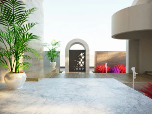 Modern villa curves 411 3D Model
