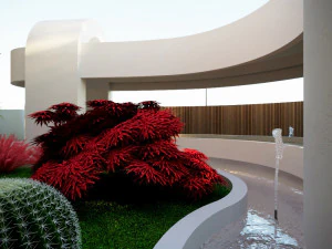 Modern villa curves 411 3D Model