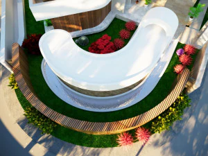 Modern villa curves 411 3D Model