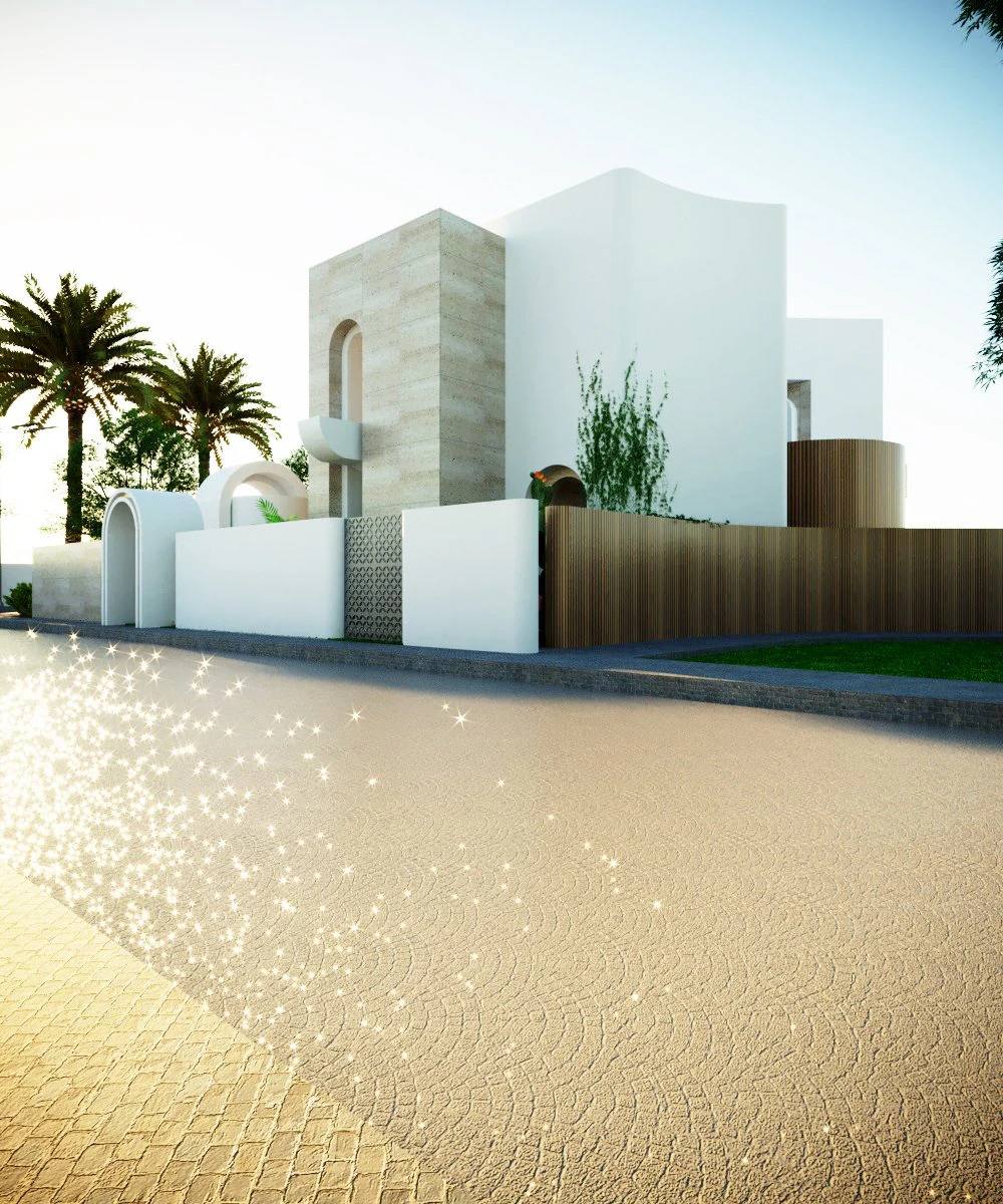 Modern villa curves 411 3D Model .c4d .max .obj .3ds .fbx .stl .blend
