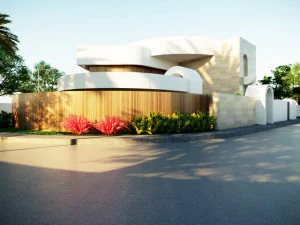 Modern villa curves 411 3D Model
