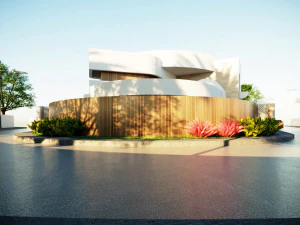 Modern villa curves 411 3D Model