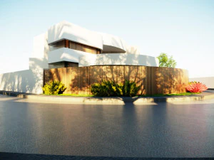 Modern villa curves 411 3D Model