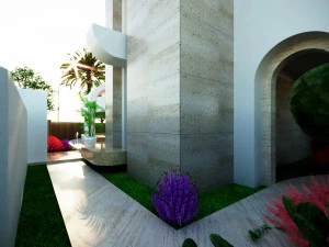 Modern villa curves 411 3D Model