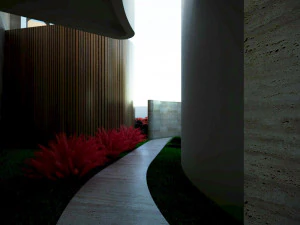Modern villa curves 411 3D Model