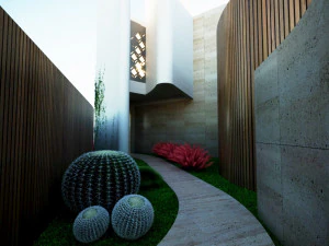 Modern villa curves 411 3D Model