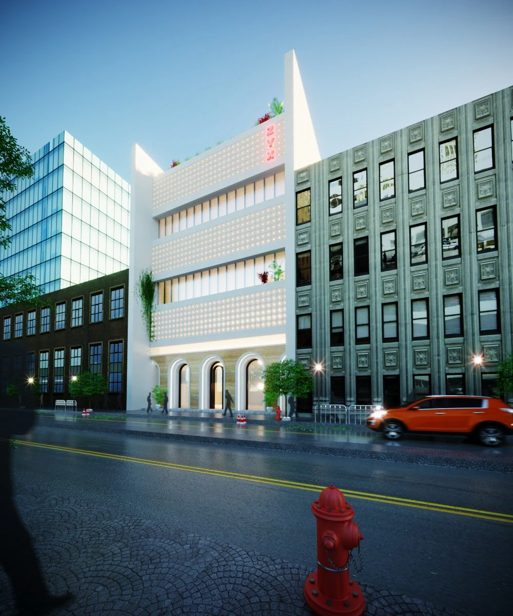 Modern administrative commercial building 3D Model .c4d .max .obj .3ds .fbx .stl .blend 