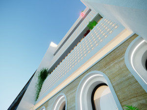 Modern administrative commercial building Modelo 3D