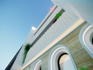 Modern administrative commercial building 3D Model