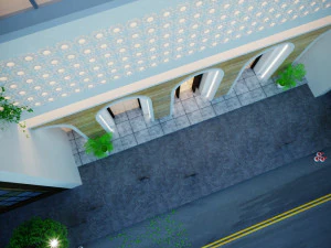 Modern administrative commercial building 3D Model