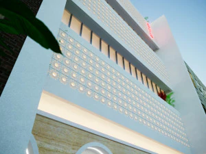 Modern administrative commercial building 3D Model
