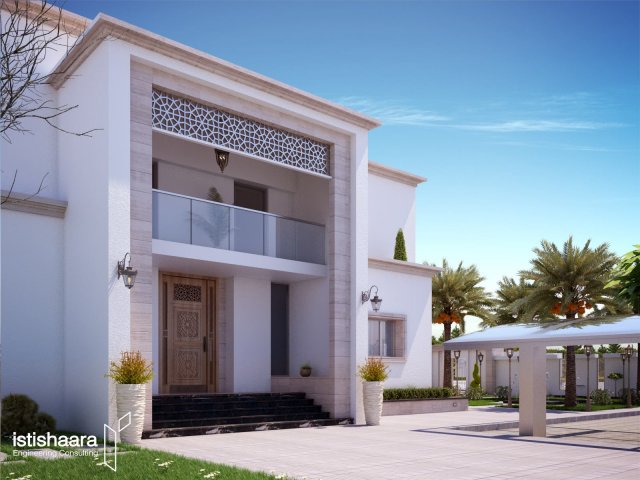 A model of a modern villa in the middle style Model 3D .c4d .max .obj .3ds .fbx .stl .blend 