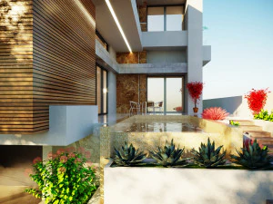 A model of a modern villa in the middle style 3D Model