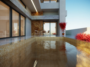 A model of a modern villa in the middle style 3D 모델