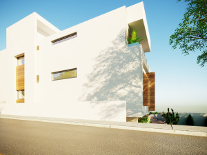 A model of a modern villa in the middle style 3D 모델