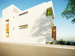 A model of a modern villa in the middle style 3D Model