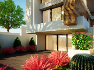 A model of a modern villa in the middle style 3D 모델