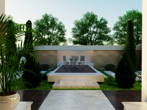 Modern villa model 666 3D Model