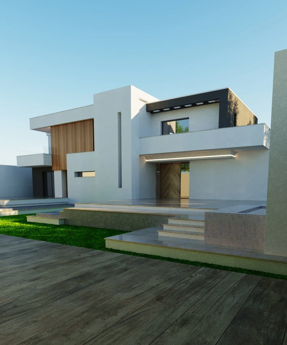 Modern villa model 1988 3D Model .c4d .max .obj .3ds .fbx .stl .blend 