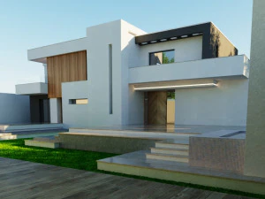 Modernes Villenmodell 1988 3D Modell