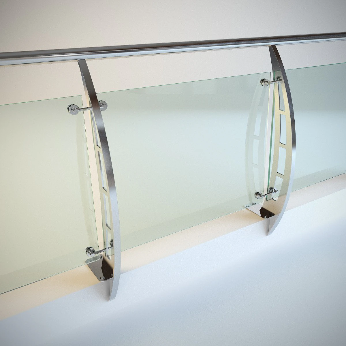 S of handrail reling 3D Model .c4d .max .obj .3ds .fbx .stl .blend 