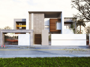 A modern villa 2story Model 3D