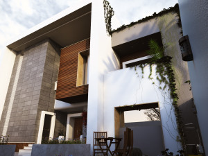 A modern villa 2story Model 3D