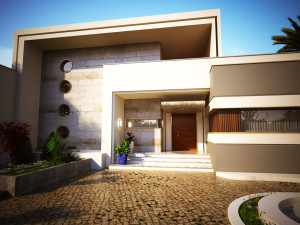 A modern beautiful and elegant house and villa 3D Model