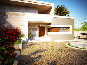 A modern beautiful and elegant house and villa 3D Model
