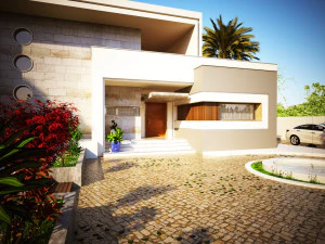 A modern beautiful and elegant house and villa 3D Model