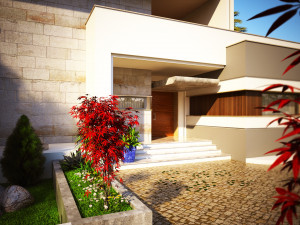A modern beautiful and elegant house and villa 3D Model