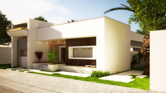Modern villa omraan 411 3D Model .c4d .max .obj .3ds .fbx .stl .blend
