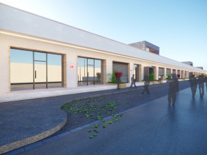 Model of a group of commercial shops on the main street 3D Модель
