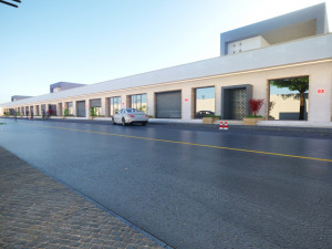 Model of a group of commercial shops on the main street 3D Модель