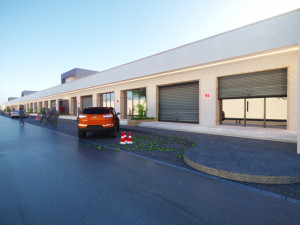 Model of a group of commercial shops on the main street 3D Модель