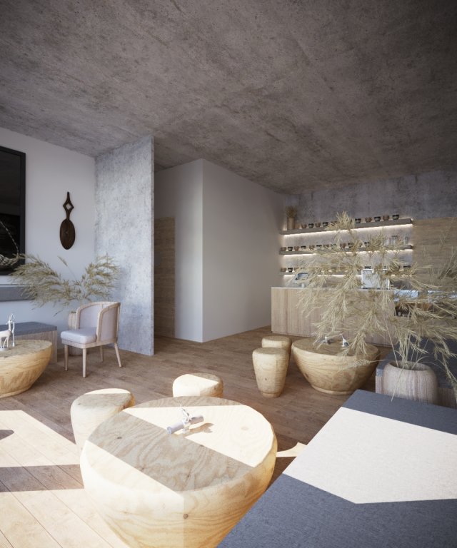 Cafe Interior Design In African Style 3D Model .c4d .max .obj .3ds .fbx .stl .blend 