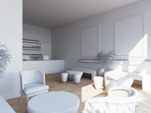 Cafe Interior Design In African Style 3D Model