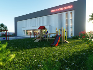 Of a Modern Mall Low-poly 3D Model