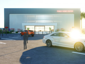 Of a Modern Mall Low-poly 3D Model