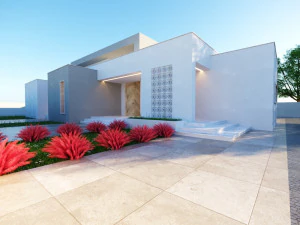 Nowoczesny dom na parterze Low-poly Model 3D