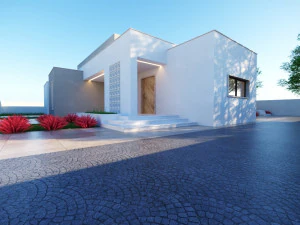 Modern House on the GroundFloor Low-poly 3D Model