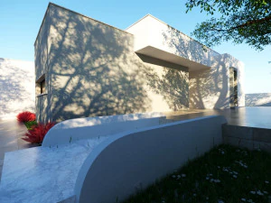 Modern House on the GroundFloor Low-poly 3D Model