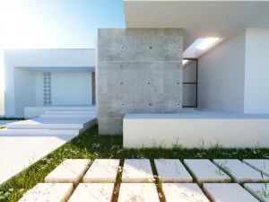 Modern K&uuml;&ccedil;&uuml;k Ev D&uuml;ş&uuml;k Poli 3D Model