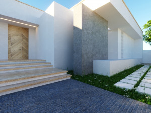 Modern Small Home Low-poly 3D-Modell