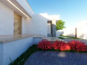 Modern K&uuml;&ccedil;&uuml;k Ev D&uuml;ş&uuml;k Poli 3D Model