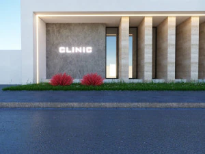 Modern clinic Low-poly 3D Model