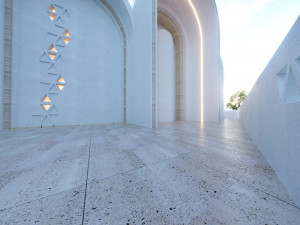 Modern mosque Low-poly 3D Model